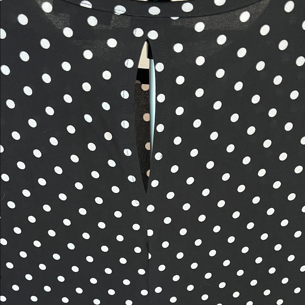 NWOT Vince Camuto Black and White Polka Dot Maxi Dress - Picture 8 of 11